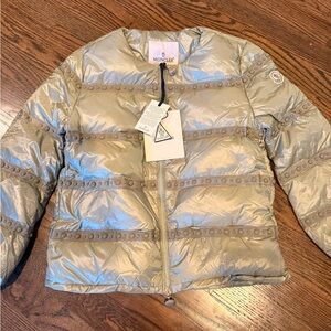 Moncler Metallic Gold Puffer Jacket